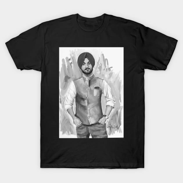 Diljit Dosanjh poster T-Shirt by sukhpalgrewal